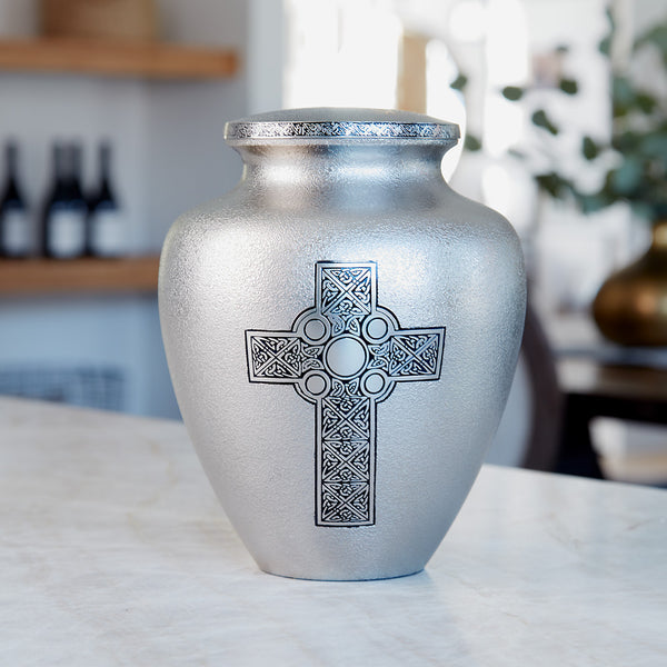 Celtic Cross Stainless Pendant Urn - In The Light Urns