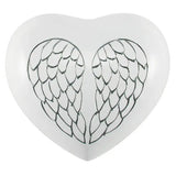 In Our Hearts Infant Cremation Urn Angel Wings In Pearl White