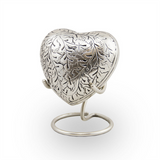 Silver Oak Cremation Heart Keepsake Urn