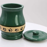 Green Friendship Paw Pet Urn in Small