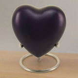 Purple Monterey Heart Keepsake Urn