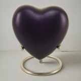 Purple Monterey Heart Keepsake Urn