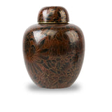 Amber Flower Cloisonne Cremation Urn