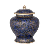 Royal Blue Cloisonne Cremation Urn