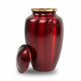 Crimson Red Cremation Urn in Large