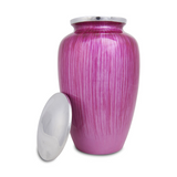 Pink Enamel Finished Cremation Urn In Large