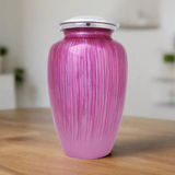 Pink Enamel Finished Cremation Urn In Large