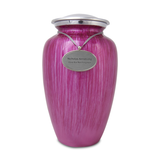 Pink Enamel Finished Cremation Urn In Large