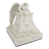 White Weeping Angel Cremation Urn in Large