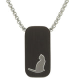 Cat Memorial Pendant in Slate