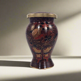 Etienne Brown Keepsake Urn With Butterflies