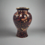 Etienne Brown Butterfly Cloisonne Cremation Urn