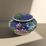 Filigree Cloisonné Lily Dragonfly Keepsake Urn