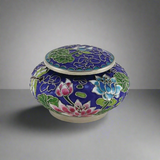 Filigree Cloisonné Lily Dragonfly Keepsake Urn