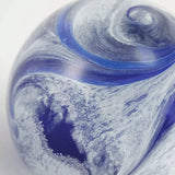 Blue Glass Marble Swirl Keepsake Urn