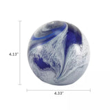 Blue Glass Marble Swirl Keepsake Urn