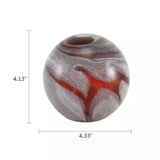 Amber Glass Marble Swirl Keepsake Urn