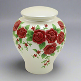 Rose Roses Ceramic Cremation Urn In Large