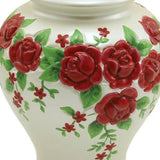 Rose Roses Ceramic Cremation Urn In Large