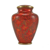 Nouveau Leaves Cloisonne Cremation Urn