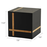 Hudson Black/Bamboo Cremation Urn in Extra Large