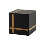 Hudson Black/Bamboo Cremation Urn in Extra Large