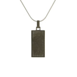 Onyx Textured Rectangle Cremation Pendant With Chain