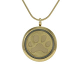 Round Bronze Paw Pendant