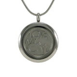 Round Pewter "Love My Cat" Pendant