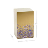 Cascade Bronze Cremation Urn with Purple Mosaic