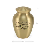 'You Left Paw Prints' Bronze Pet Urn Bundle