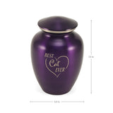 'Best Cat Ever' Purple Pet Urn Bundle