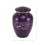 'You Left Paw Prints' Purple Pet Urn Bundle