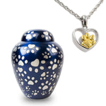 Blue Paws of Love Pet Urn Bundle