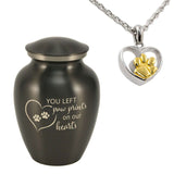 'You Left Paw Prints' Slate Pet Urn Bundle