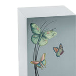 Cascade Pewter Cremation Urn With Green & Red Butterflies