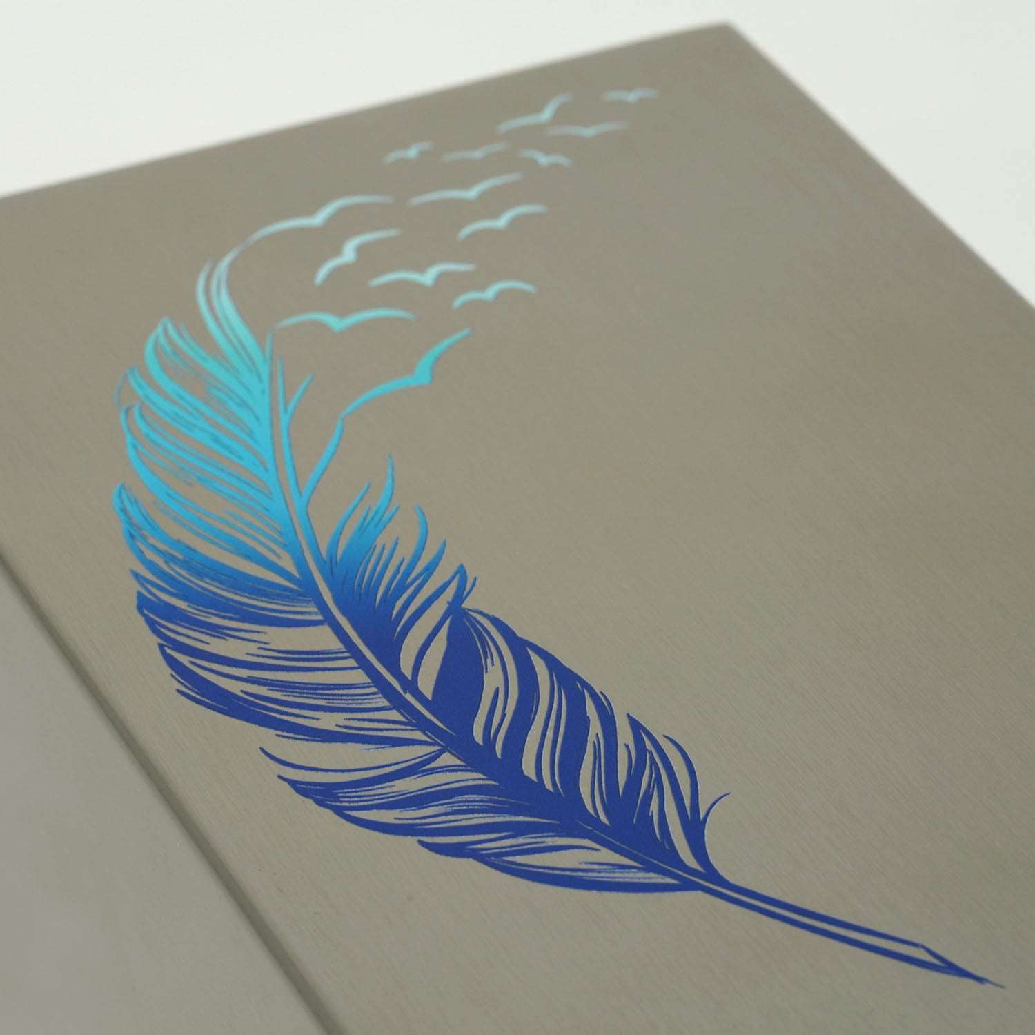 Cascade Pewter Cremation Urn with Blue Take Flight Feather