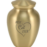 'Best Cat Ever' Bronze Pet Urn Bundle