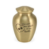 Near & Dear® Classic Expressions: "You Left Paw Prints" Bronze Pet Urn In Small