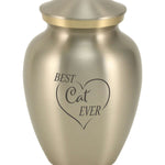 'Best Cat Ever' Pewter Pet Urn Bundle