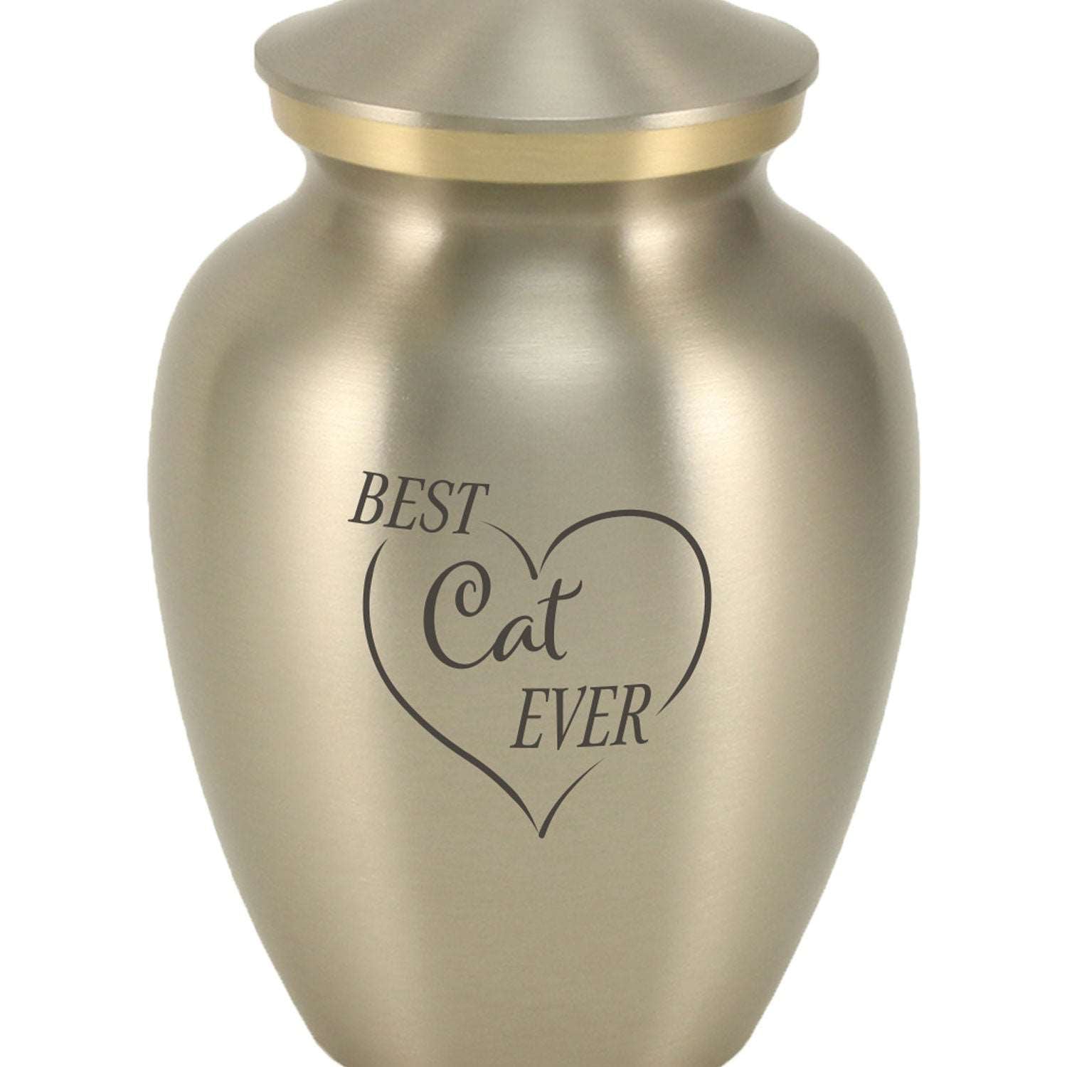 'Best Cat Ever' Pewter Pet Urn Bundle