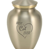 'Best Cat Ever' Pewter Pet Urn Bundle