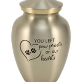 'You Left Paw Prints' Pewter Pet Urn Bundle