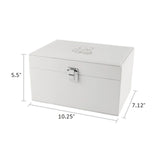 Teddy Bear Memory Chest For Infant In White