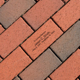 Personalized Outdoor Red Remembrance Brick