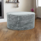 Cloud Grey Marble Circular Keepsake Urn