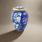 Cloisonne Blue Cremation Keepsake Urn