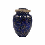 Indigo Cloisonné Cremation Keepsake Urn