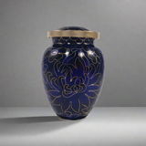 Indigo Cloisonné Cremation Keepsake Urn