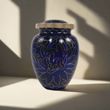 Indigo Cloisonné Cremation Keepsake Urn